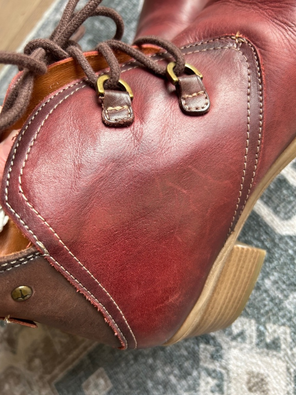 Pikolinos Zaragoza women's ankle boots red mahogany Size 38 - Picture 13 of 16